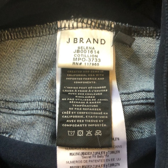 NWT! J Brand Selena floral pattern distressed maternity crop jeans - Picture 7 of 10